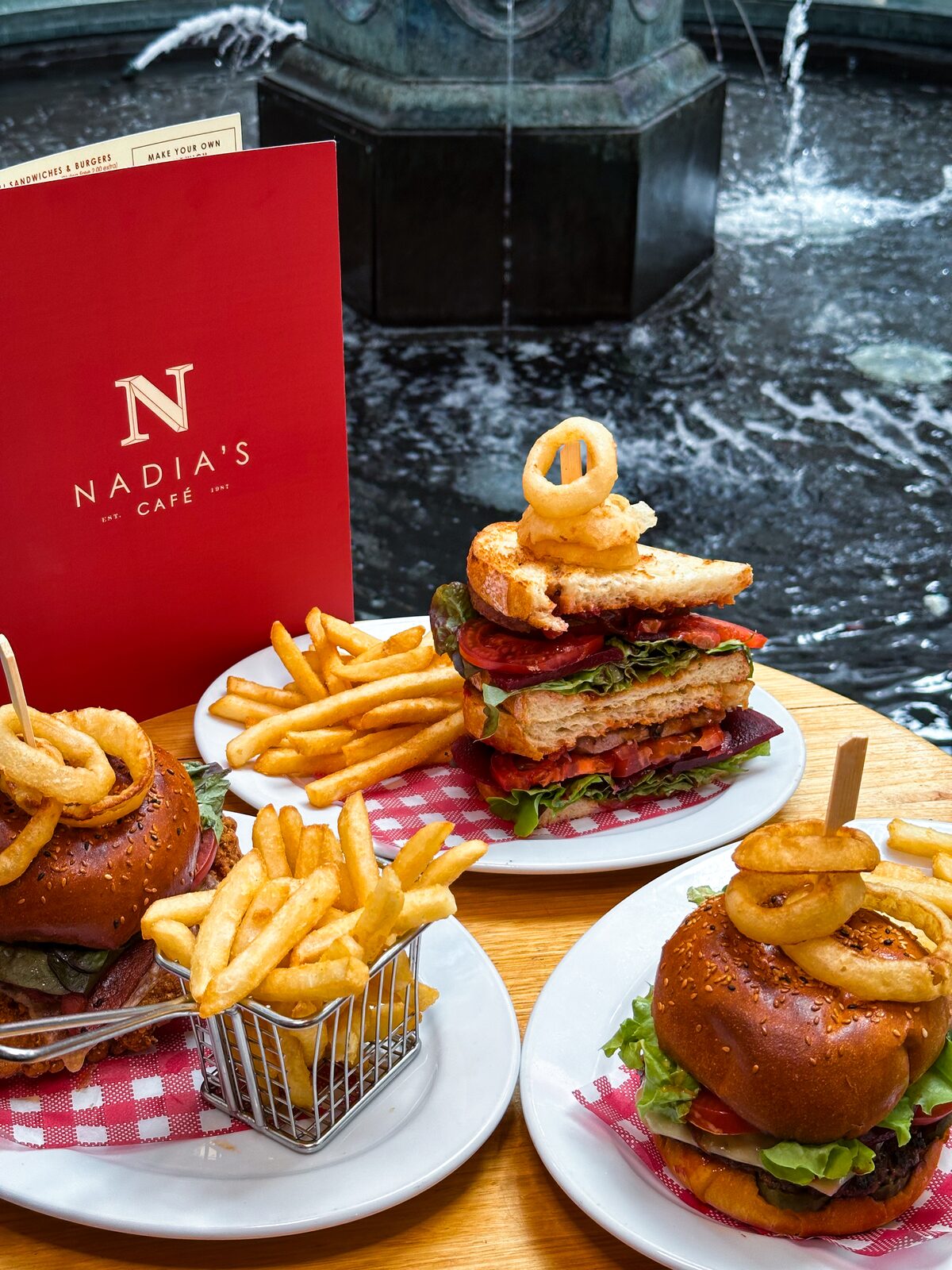 Burger and fries food content shoot for a Sydney café by AERI Socials